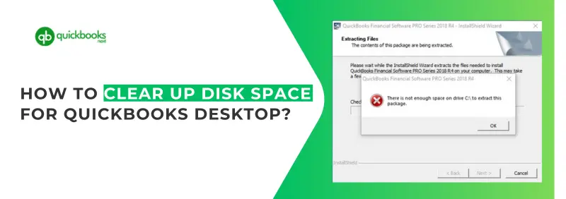 QuickBooks 2023 not enough disk space