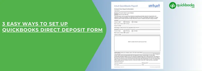 Setup QuickBooks Direct Deposit form