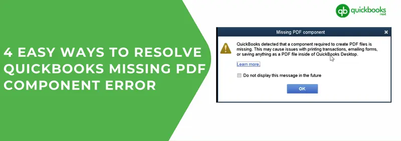 QuickBooks missing PDF component resolved