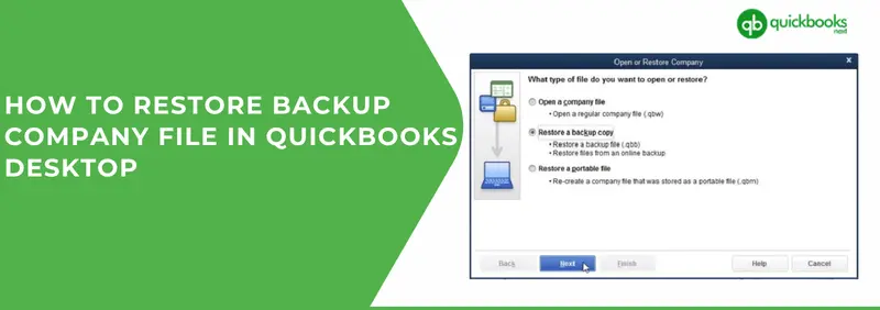 how to restore backup company file in QuickBooks desktop